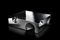 Coffee Cocktail Center Table Mirror Polished Steel Sculpture Collectible Design