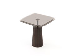 Coffee Table Set of 2, Bronze Glass/Fumed Eucalyptus