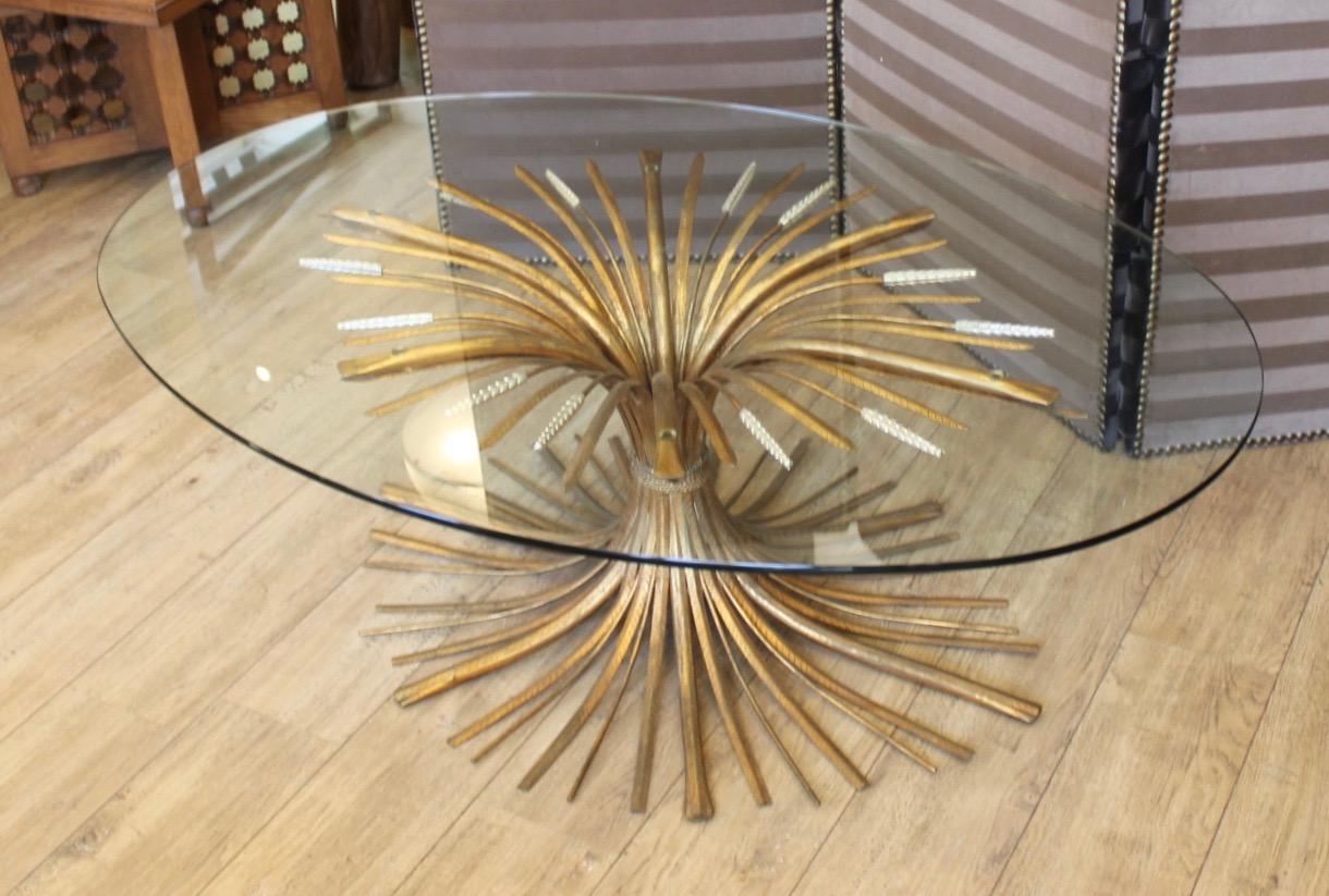 Hand-Crafted Coffee Table, Sheaf of Wheat, 1960