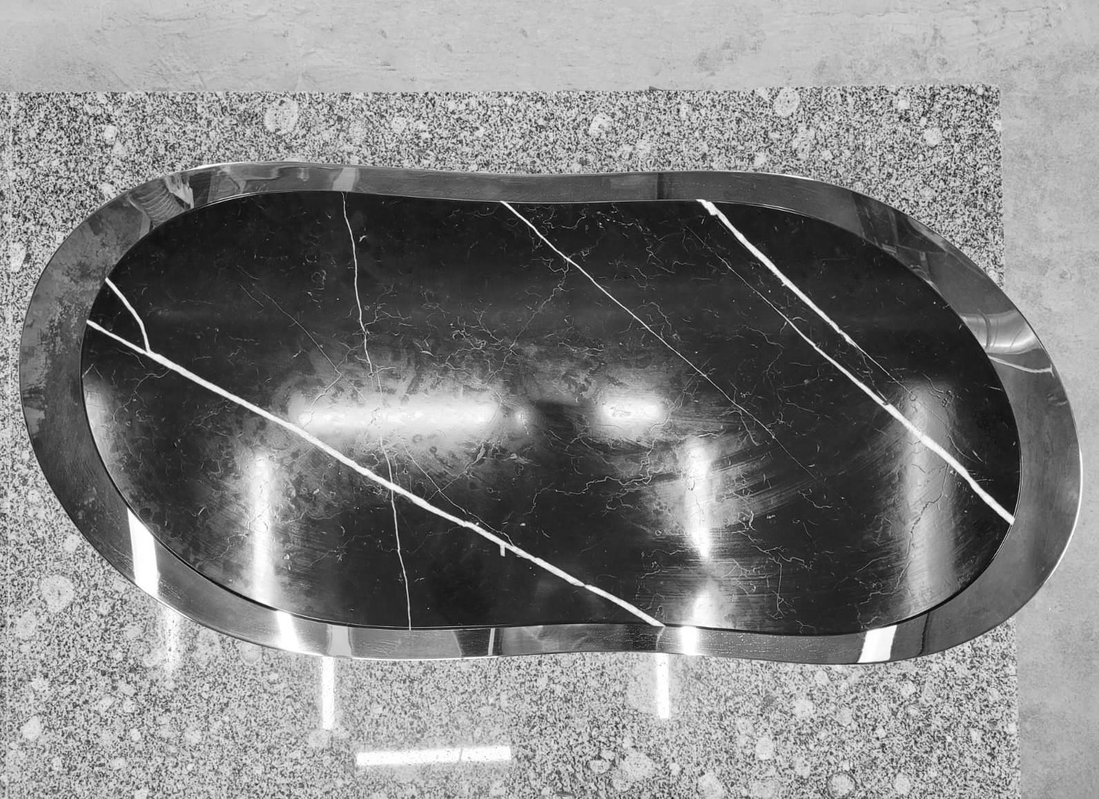 Table basse Shift Black Marble and Green Onyx by Alter Ego Studio Neuf - En vente à Castelo da Maia, 11