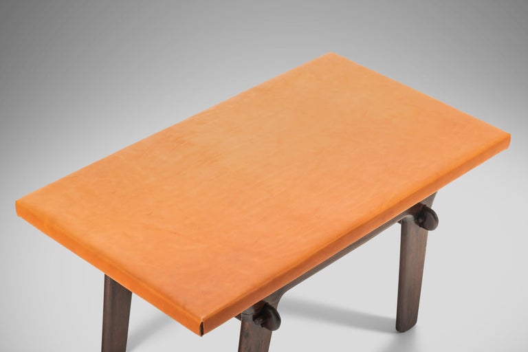 Coffee Table / Side Table by Angel Pazmino in Fruitwood and Cognac