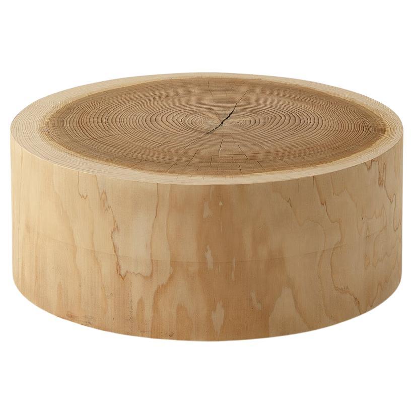 Coffee table / Side table made of a singleblock of cedar Riva 1920 Eco 90cm 35.4