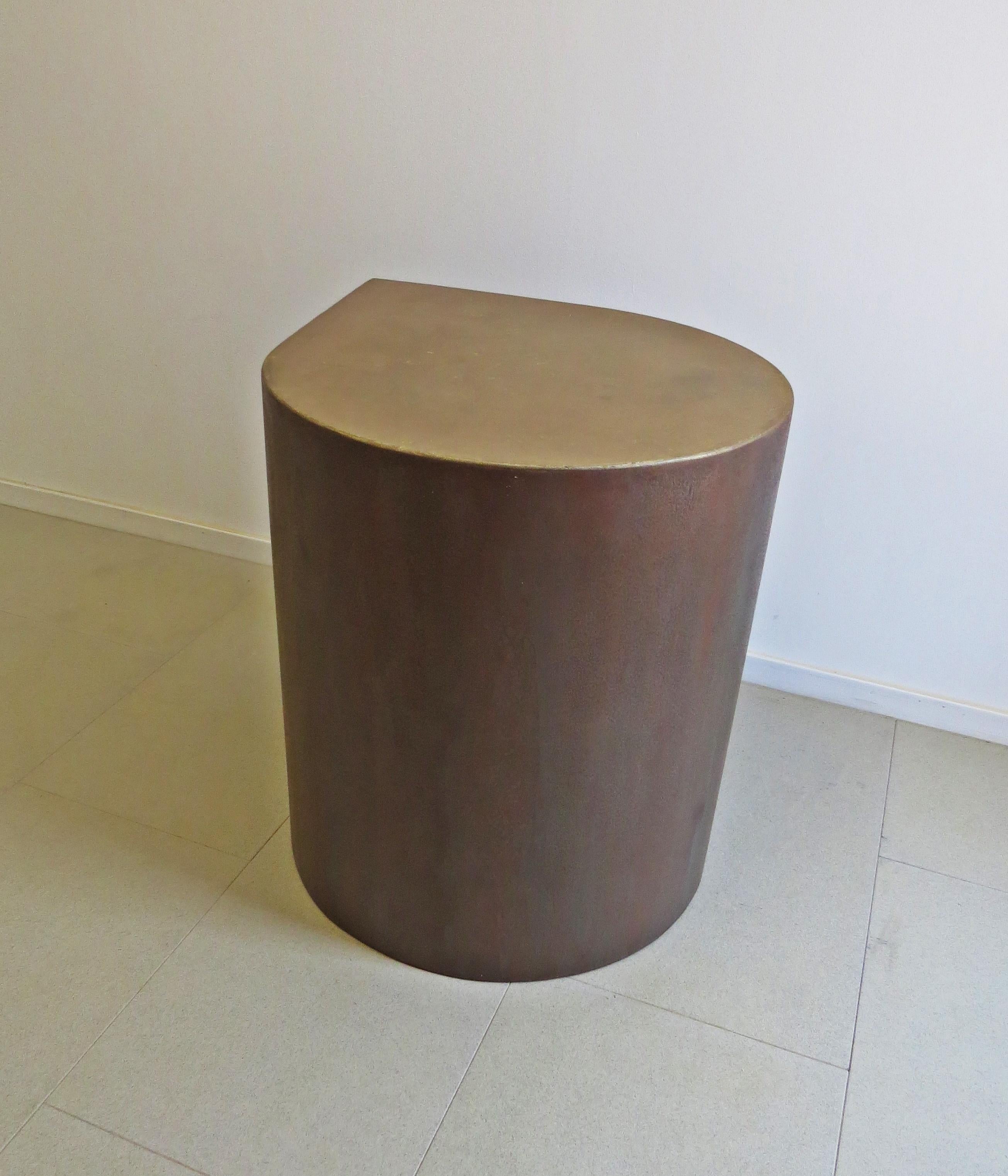 Hand-Crafted Coffee Table, Side Table,  Coated Bronze For Sale