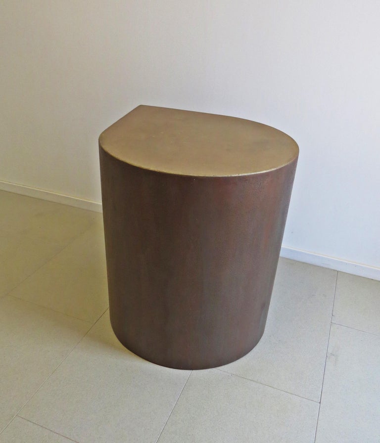 Hand-Crafted Coffee Table, Side Table,  Coated Bronze For Sale