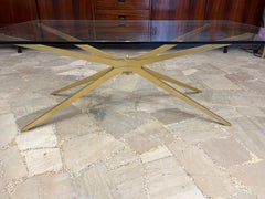 Coffee Table Space Age Gold con top in Cristallo anni ‘70