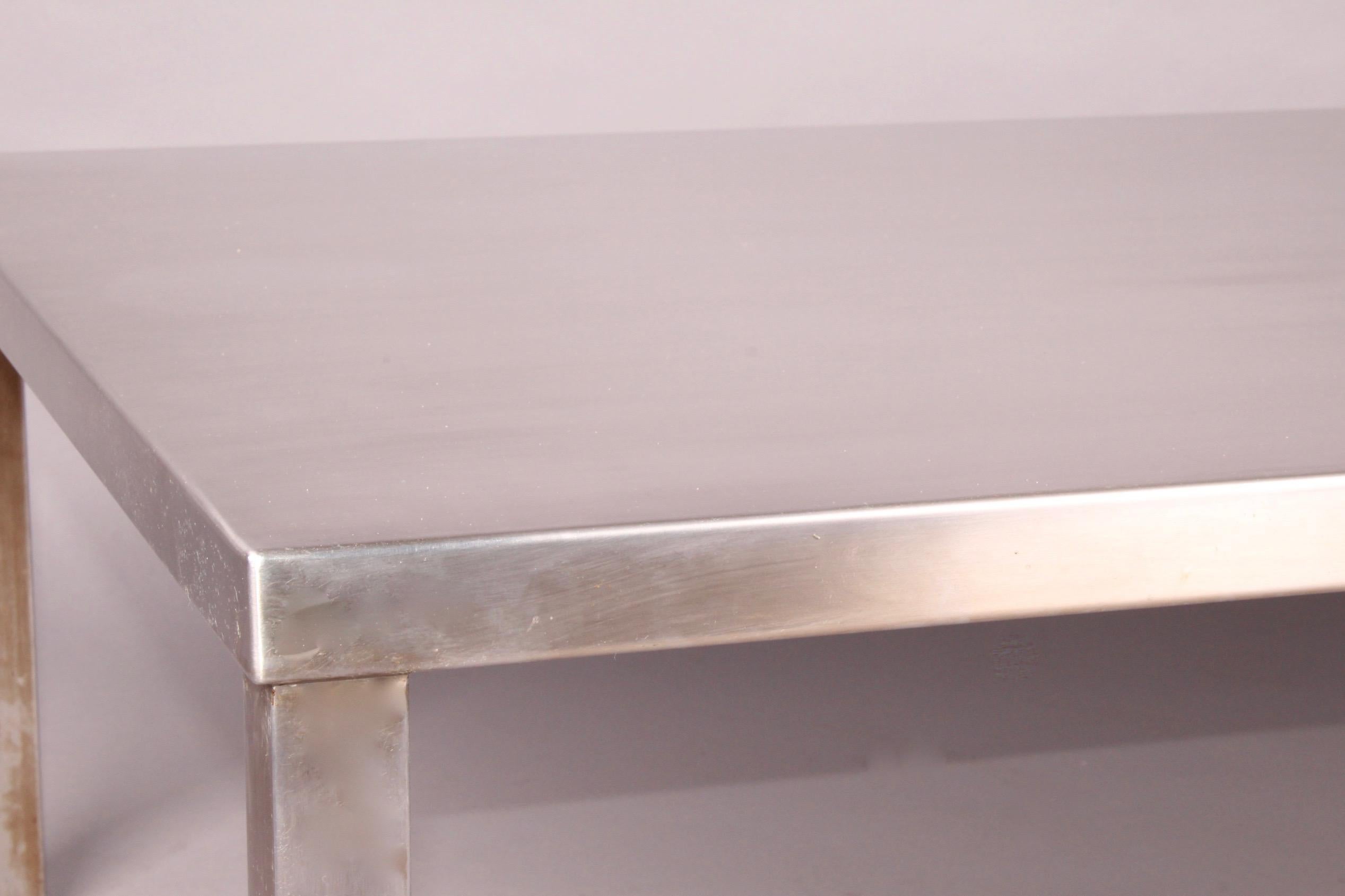 French Coffee Table Stainless Steel Maria Pergay Attributed
