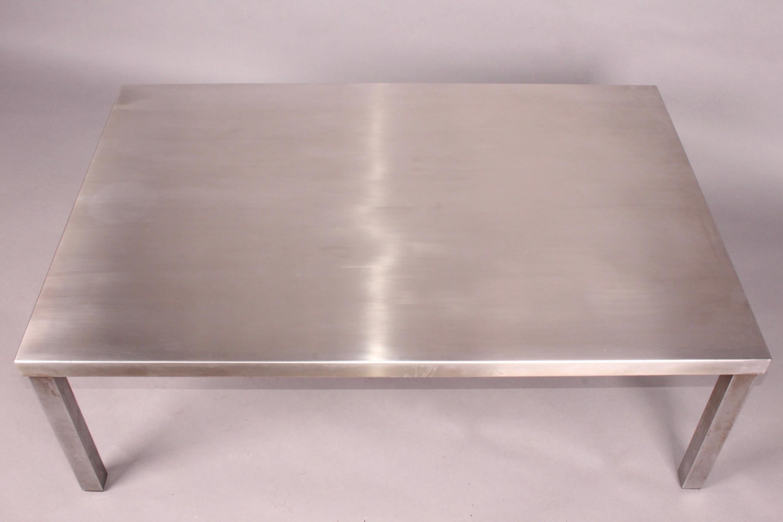 Coffee Table Stainless Steel Maria Pergay Attributed 1