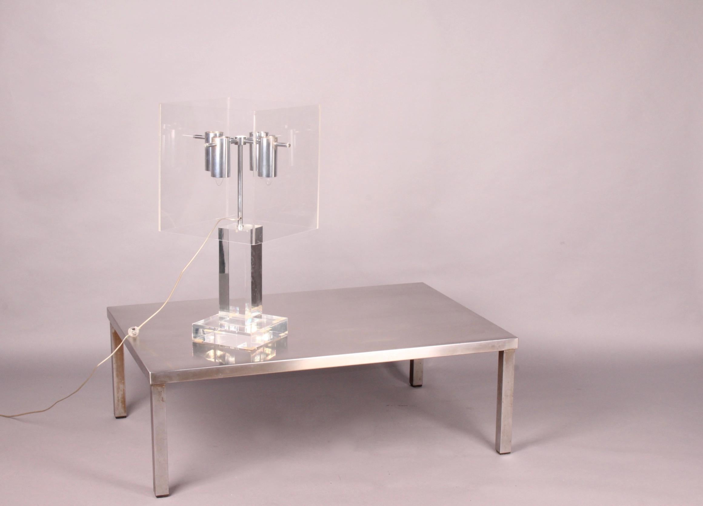 Coffee Table Stainless Steel Maria Pergay Attributed 2