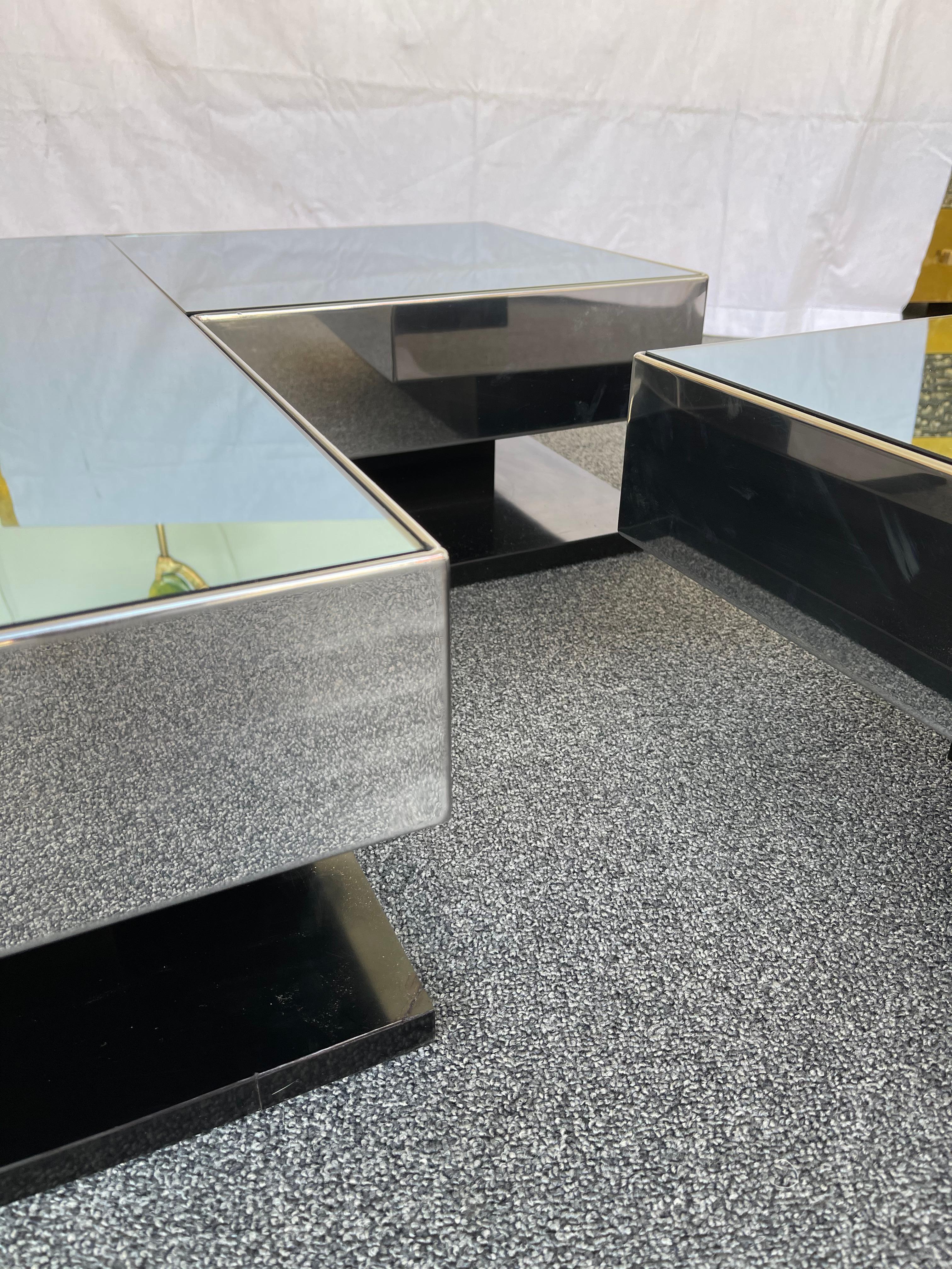Coffee Table Stainless Steel Mirror by Ausenda for NY Form, Italy, 1970 1