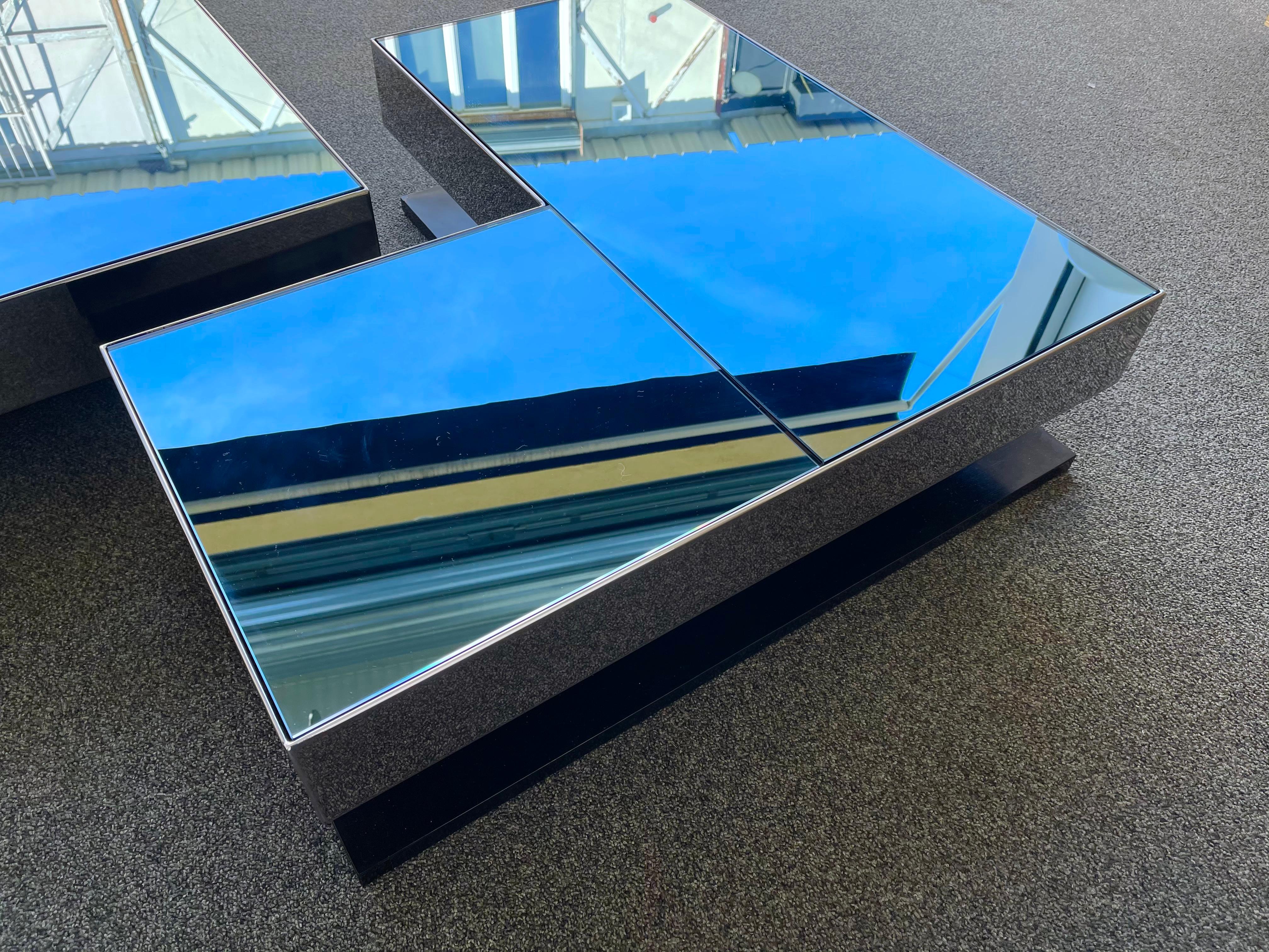 Coffee Table Stainless Steel Mirror by Ausenda for NY Form, Italy, 1970 2