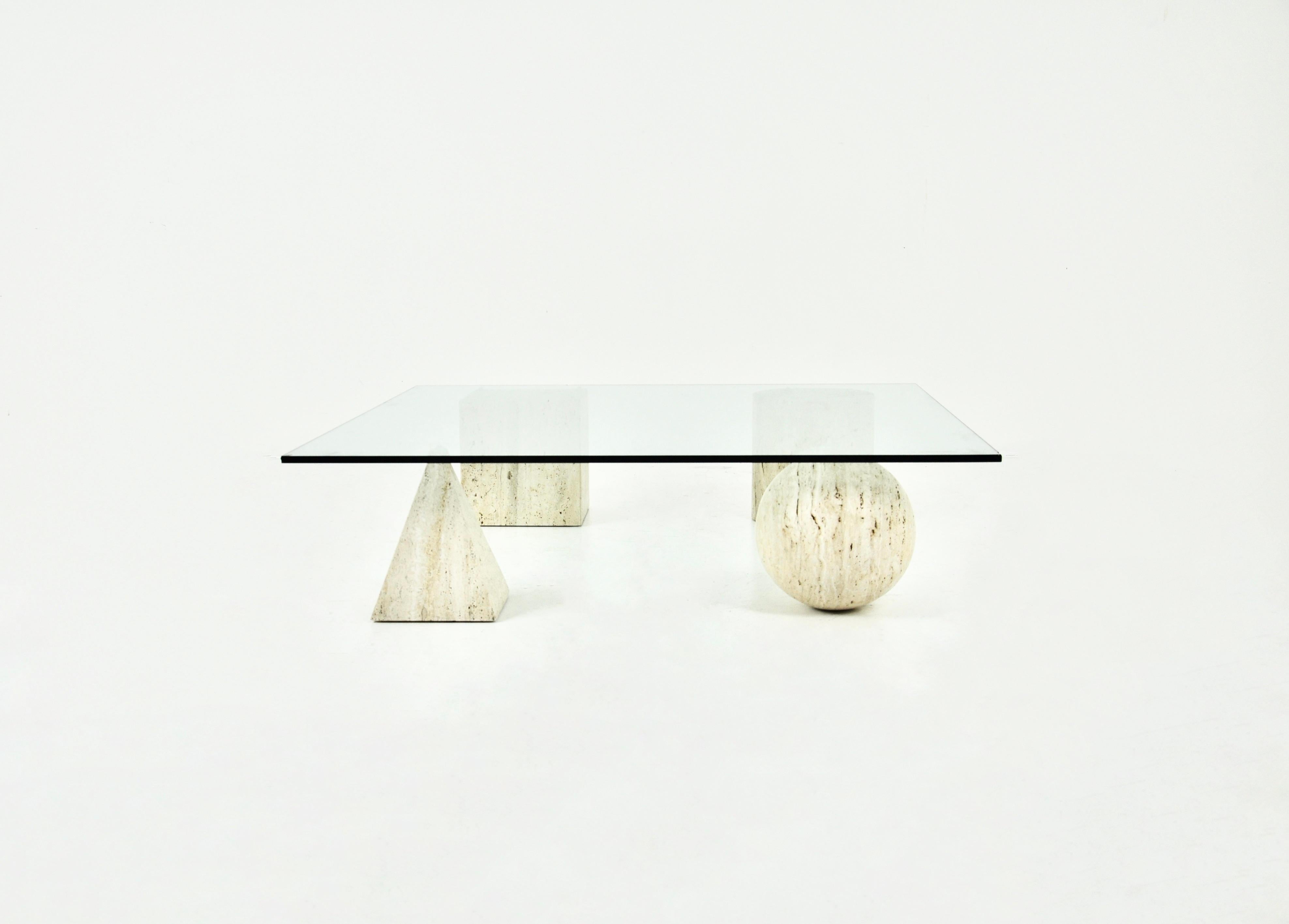 Mid-Century Modern Coffee Table Style 'Methaphora by Massimo & Lella Vignelli for Casigliani, 1970s For Sale