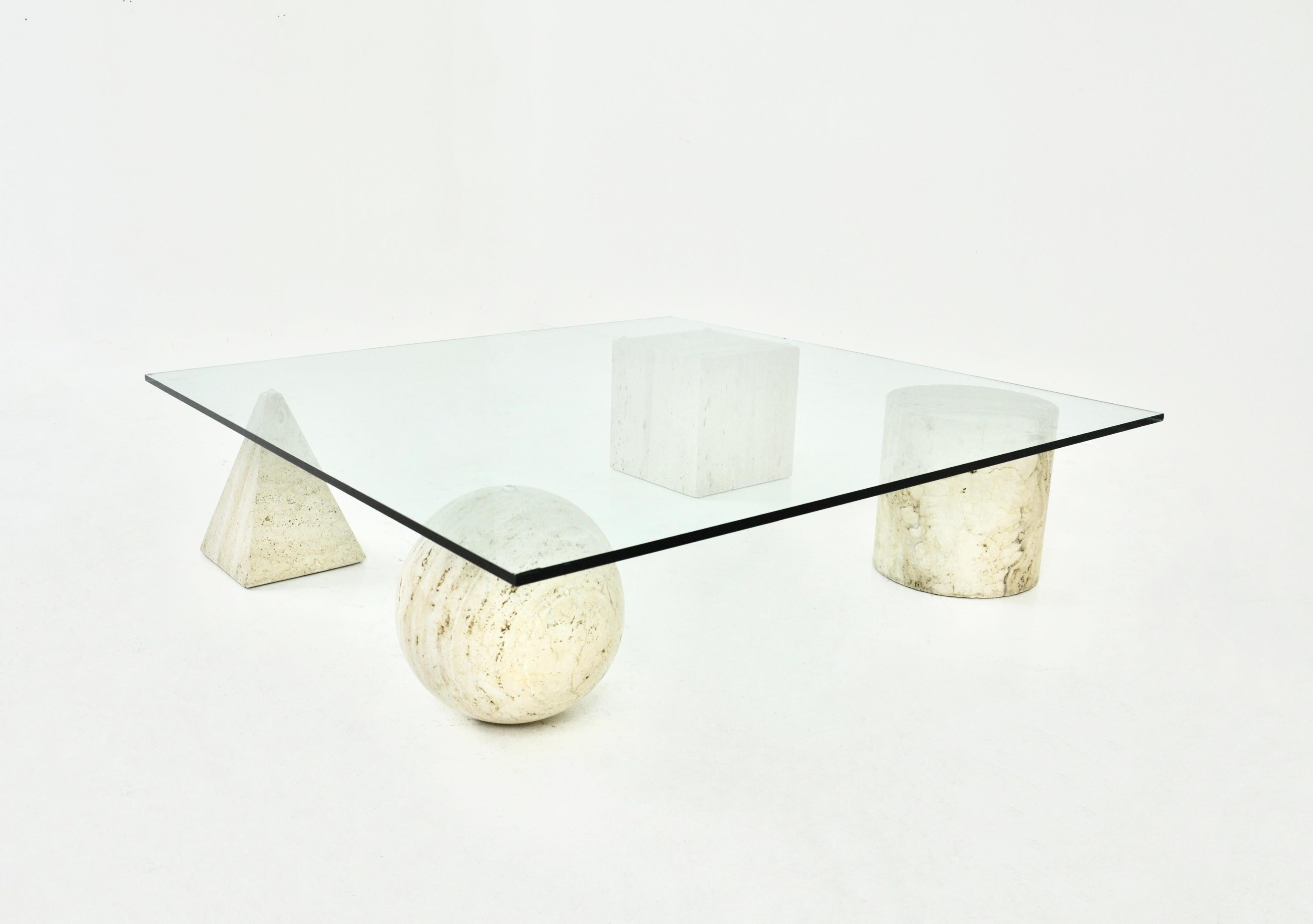Italian Coffee Table Style 'Methaphora by Massimo & Lella Vignelli for Casigliani, 1970s For Sale
