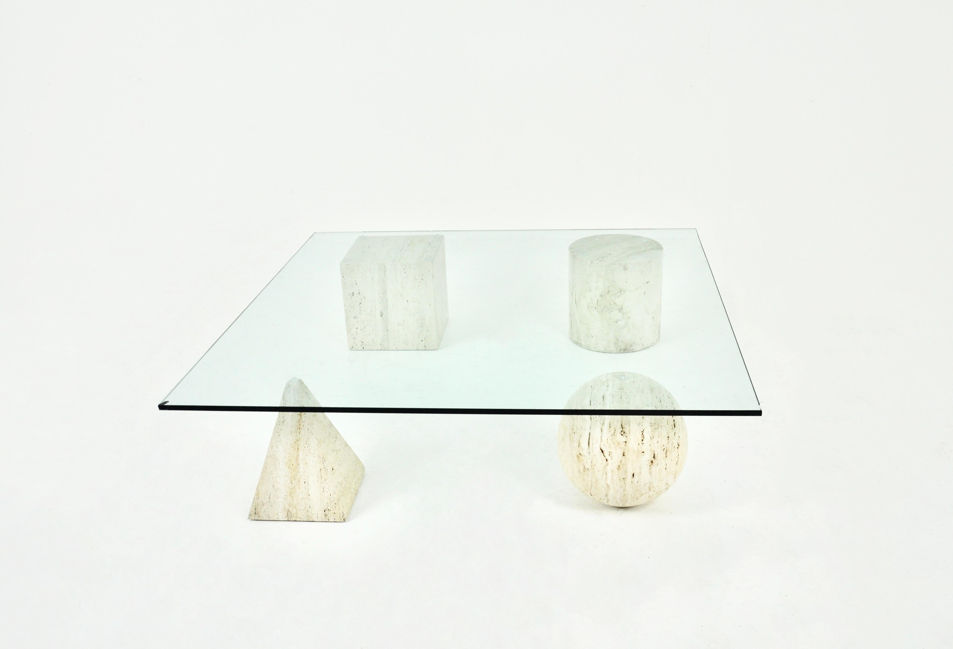 Coffee Table Style 'Methaphora by Massimo & Lella Vignelli for Casigliani, 1970s In Good Condition For Sale In Lasne, BE
