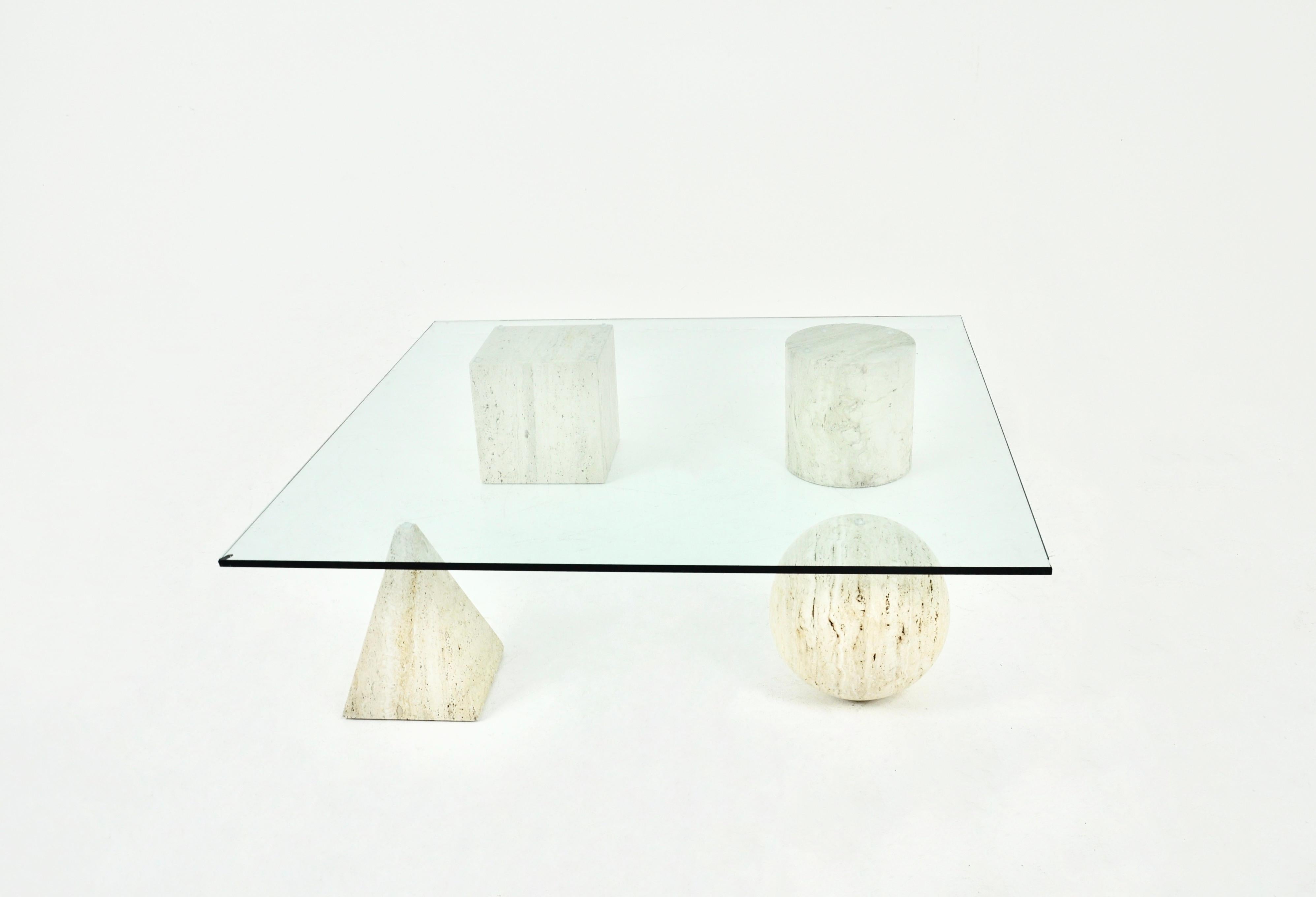 Coffee Table Style 'Methaphora by Massimo & Lella Vignelli for Casigliani, 1970s In Good Condition In bruxelles, BE