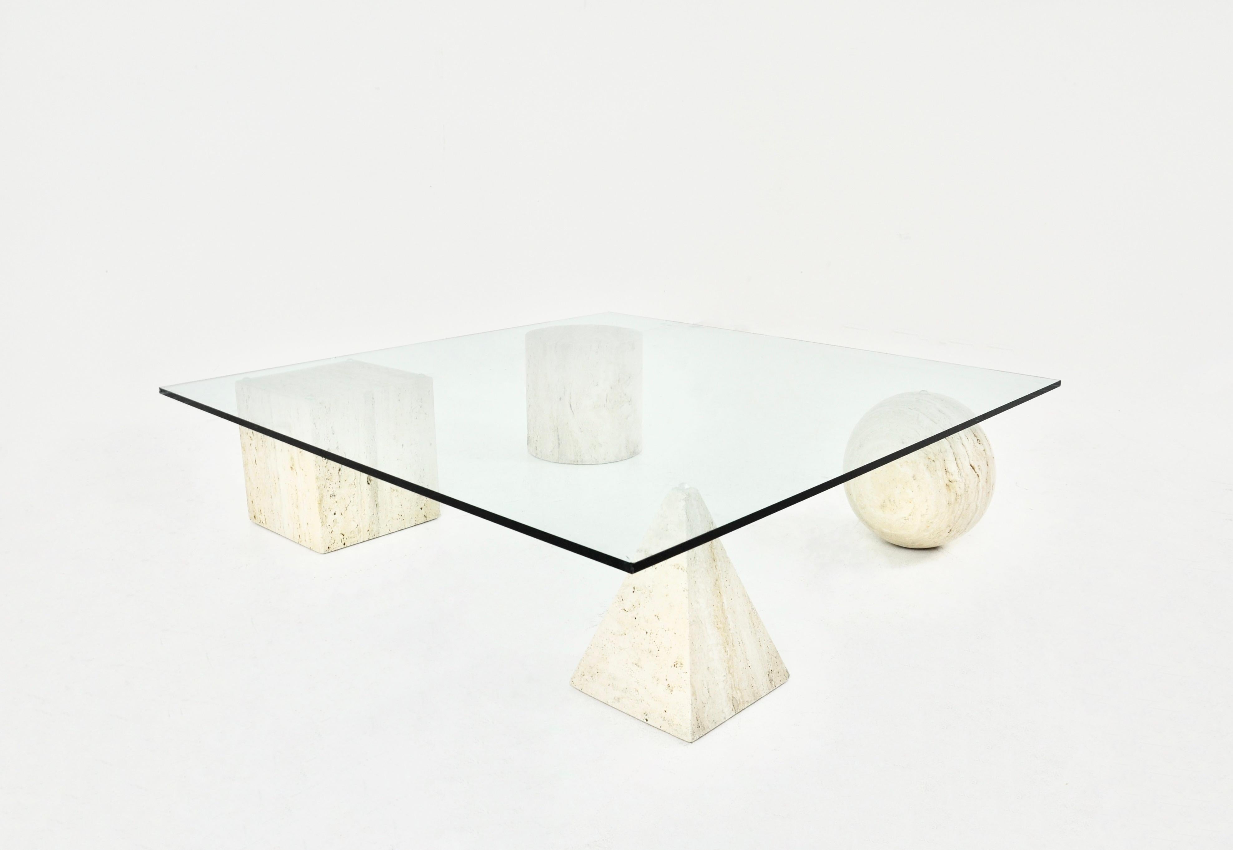 Coffee Table Style 'Methaphora by Massimo & Lella Vignelli for Casigliani, 1970s In Good Condition For Sale In bruxelles, BE