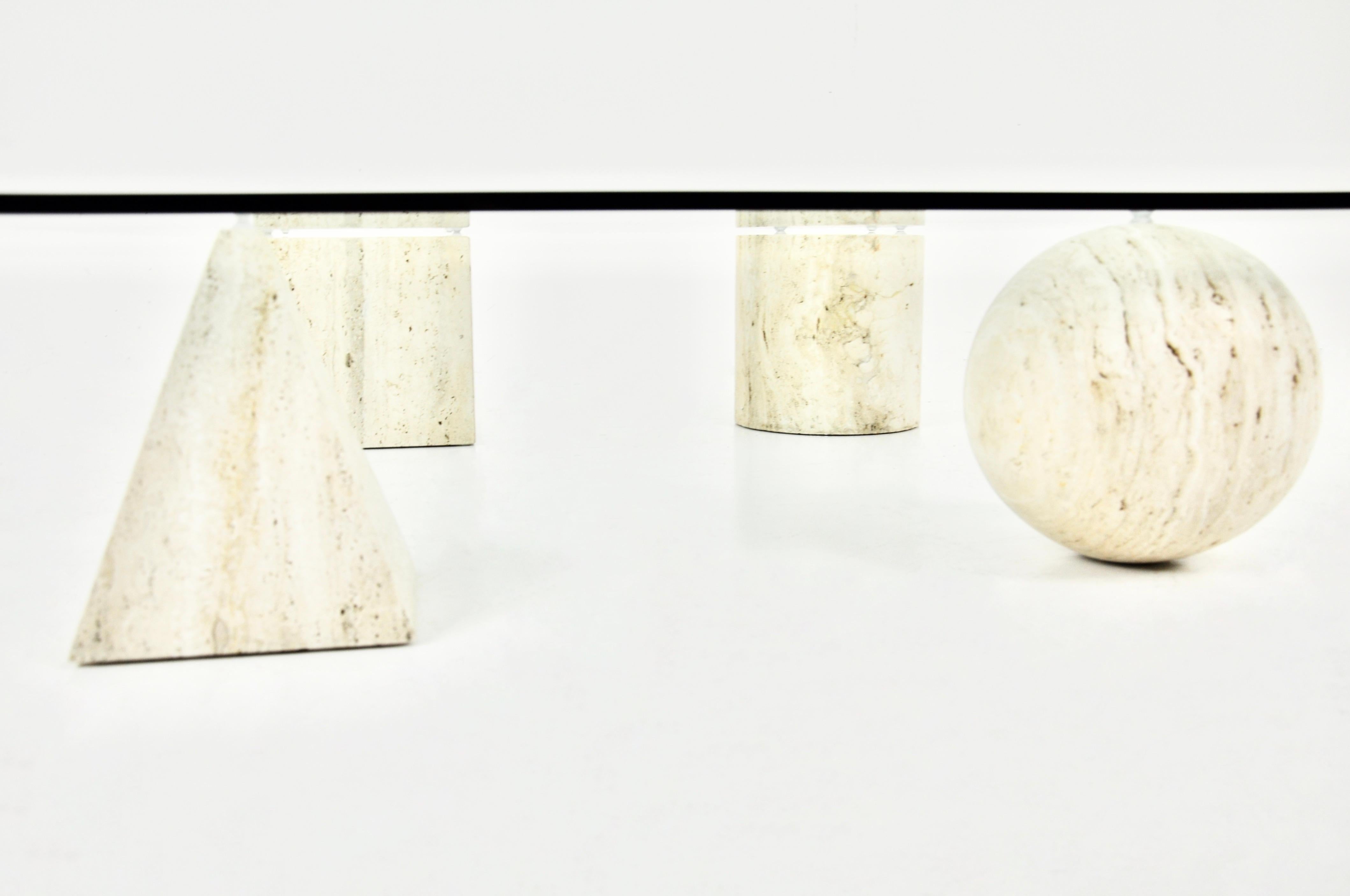 Glass Coffee Table Style 'Methaphora by Massimo & Lella Vignelli for Casigliani, 1970s For Sale