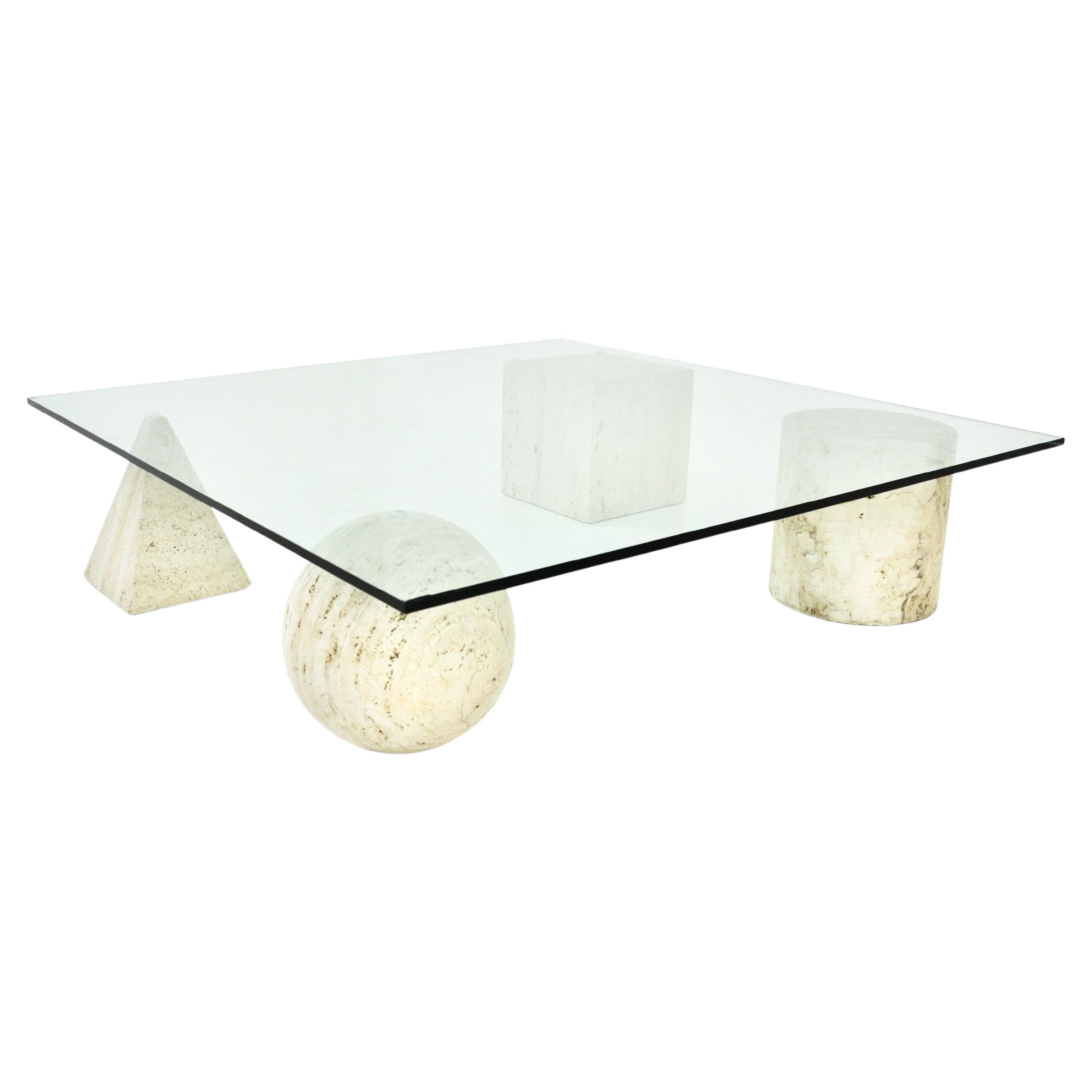 Coffee Table Style 'Methaphora by Massimo & Lella Vignelli for Casigliani, 1970s For Sale