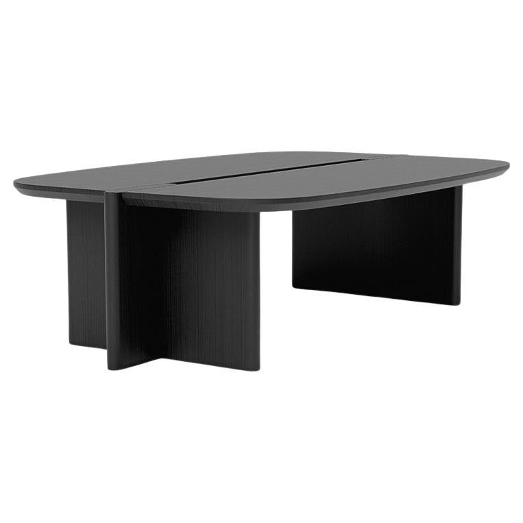 Coffee Table 'Surfside Drive' by Man of Parts, Large, Black & Ivory Ash For Sale 7