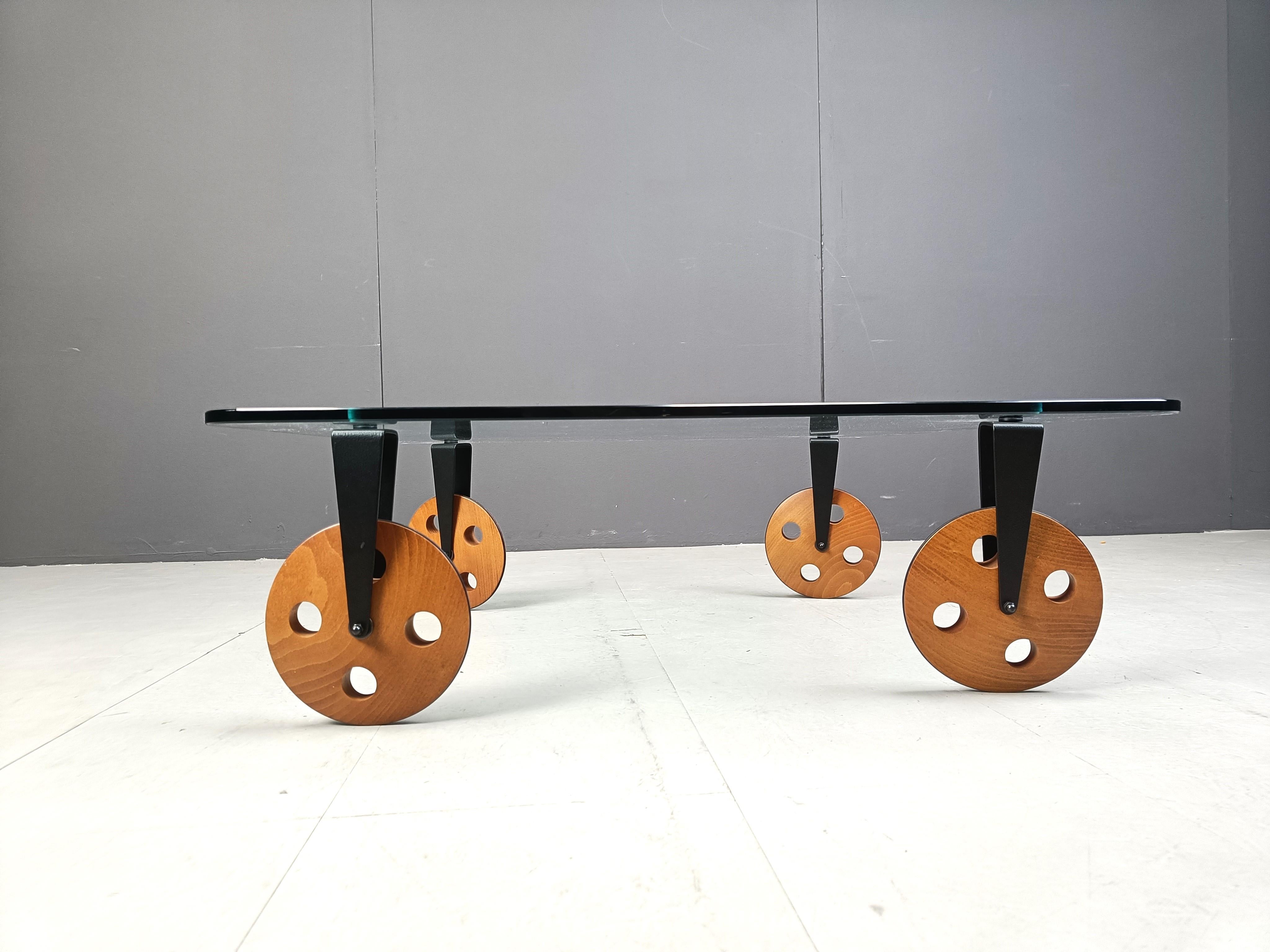 Post-Modern Coffee Table 'tavolo con Ruote' by Gae Aulenti, 1965