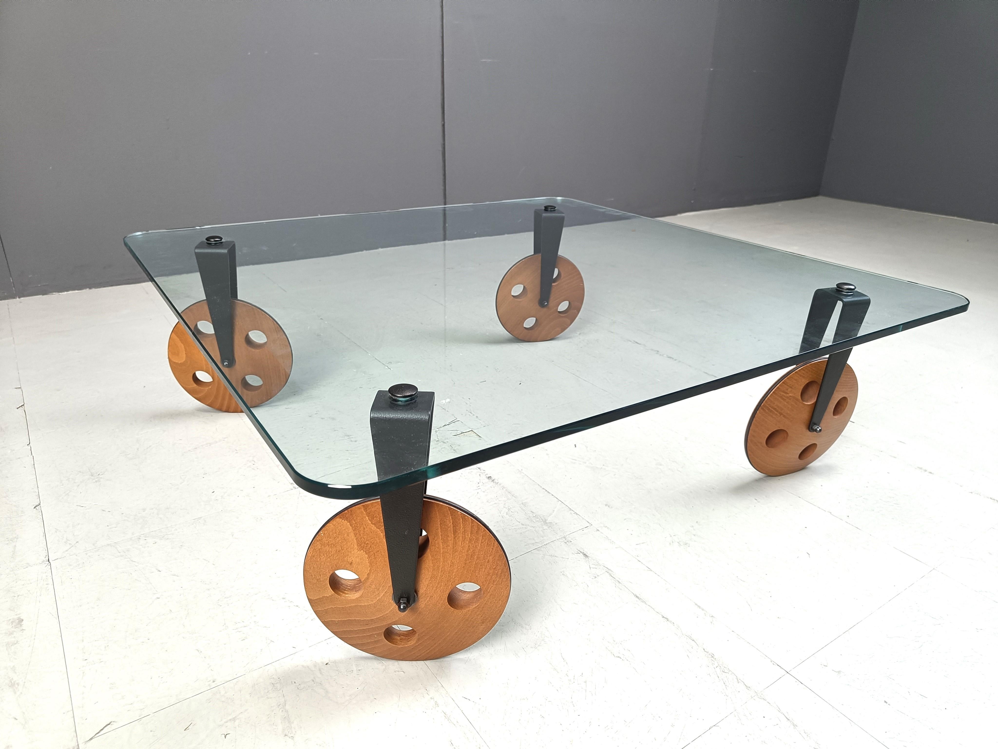 Coffee Table 'tavolo con Ruote' by Gae Aulenti, 1965 In Good Condition In Leuven, Vlaams Gewest