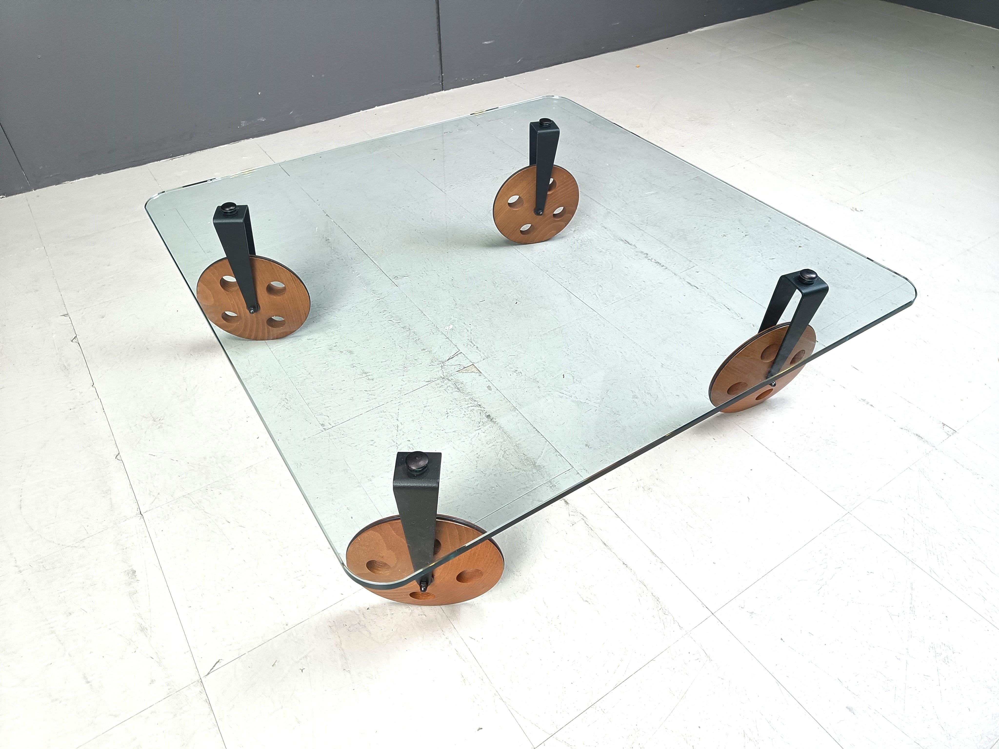 Mid-20th Century Coffee Table 'tavolo con Ruote' by Gae Aulenti, 1965