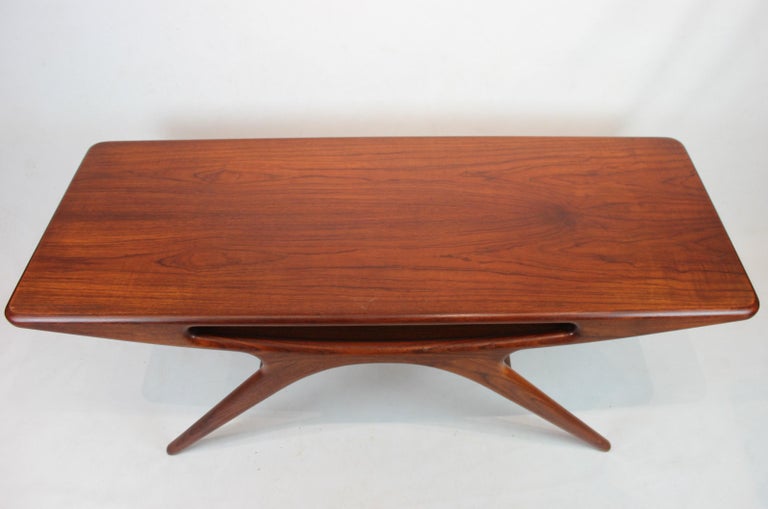 Coffee Table, "The smile" in Teak Designed by Johannes Andersen, 1960s For  Sale at 1stDibs