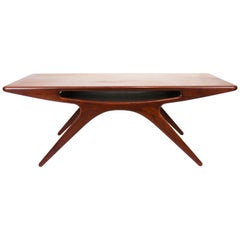 Coffee Table, "The smile" in Teak Designed by Johannes Andersen, 1960s