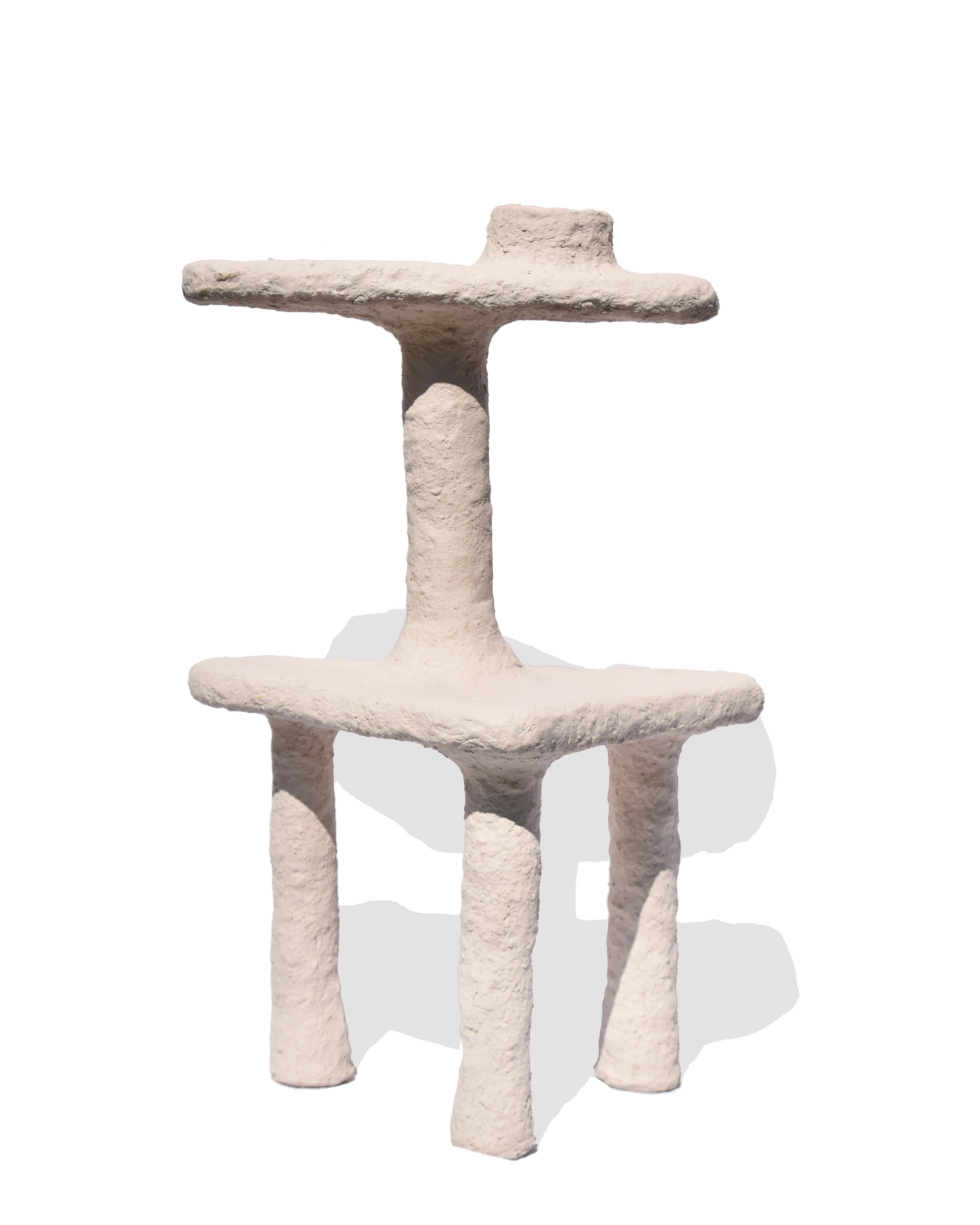 Hand-Crafted Coffee Table Tre Piedi White by Jonathan Bocca For Sale