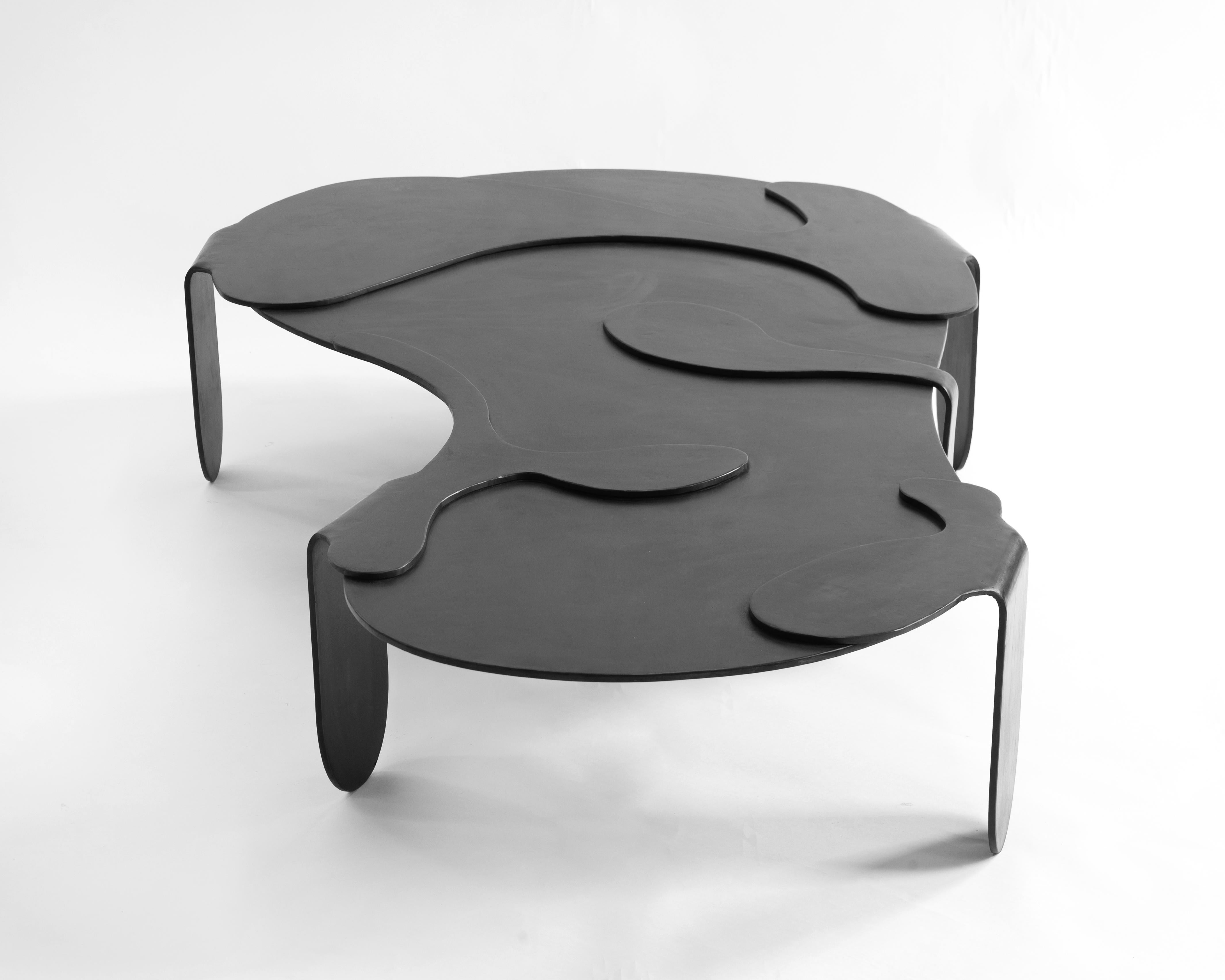 black modern coffee table