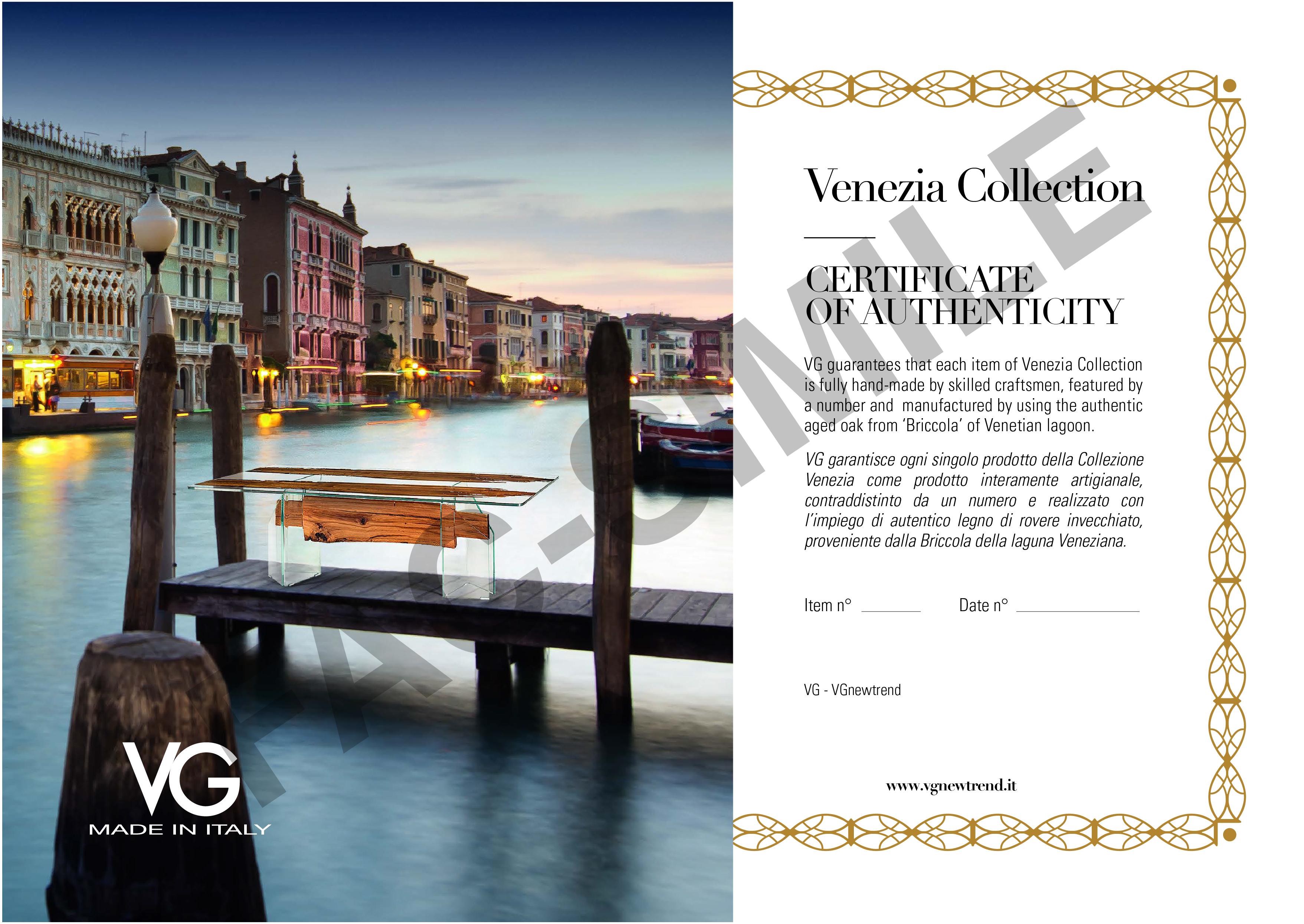 Couchtisch Venezia, aus Glas und venezianischem Briccola, Italien im Angebot 2