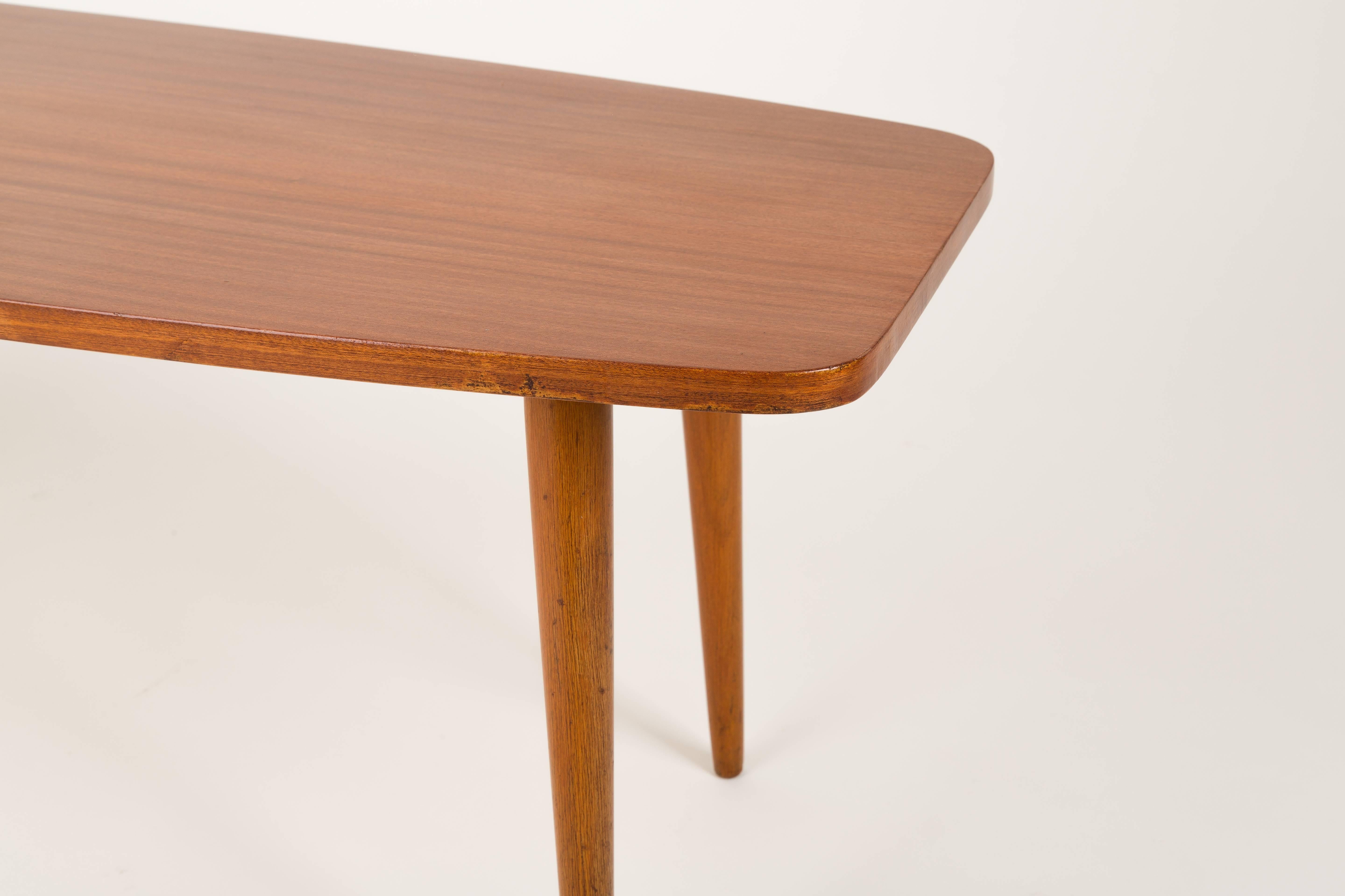 Mid-Century Modern Coffee Table, Vintage, Beechwood, Europe, 1960s