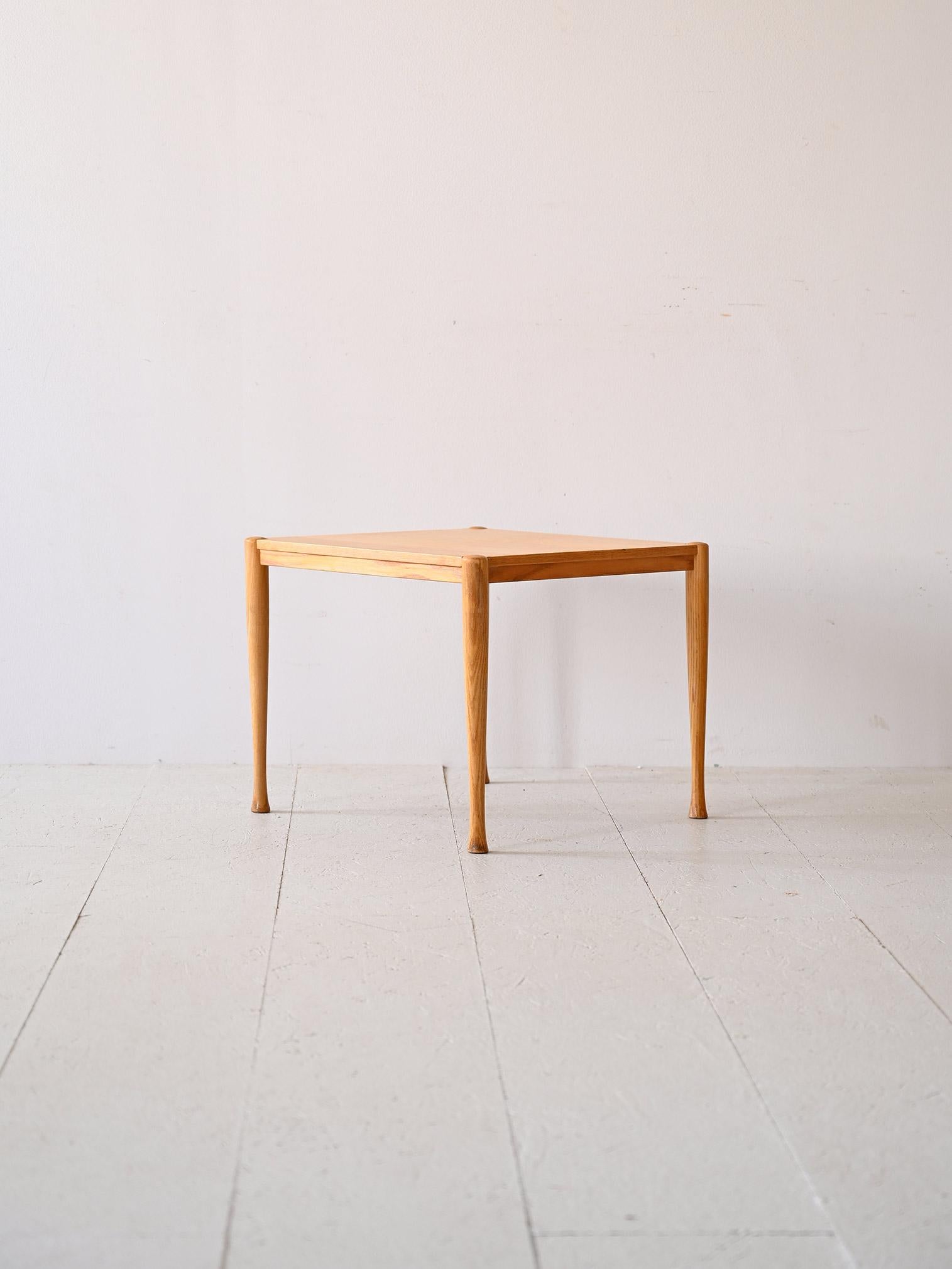 Scandinavian Modern Vintage Oak Coffee Table For Sale