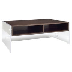 Coffee Table Walnut Case with a Lucite Base