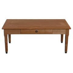 Coffee Table with 1 Drawer in Solid Cherry and Natural Varnish