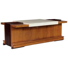 Vintage Coffee Table with a Bar by Maison Dominique, circa 1935