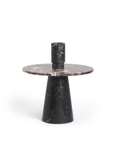New Modern Side Table with accessories in Marble, creator Karen Chekerdjian