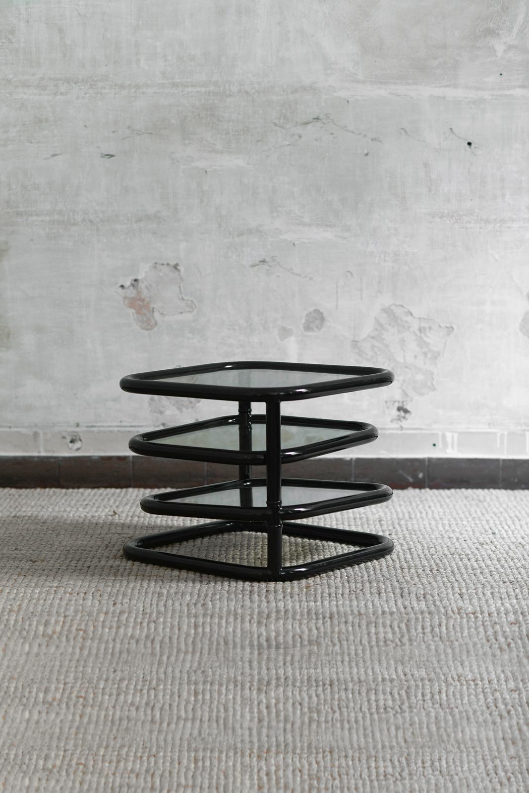 Coffee table with adjustable tops, in the style of Milo Baughman, 1970s In Good Condition For Sale In Roma, RM