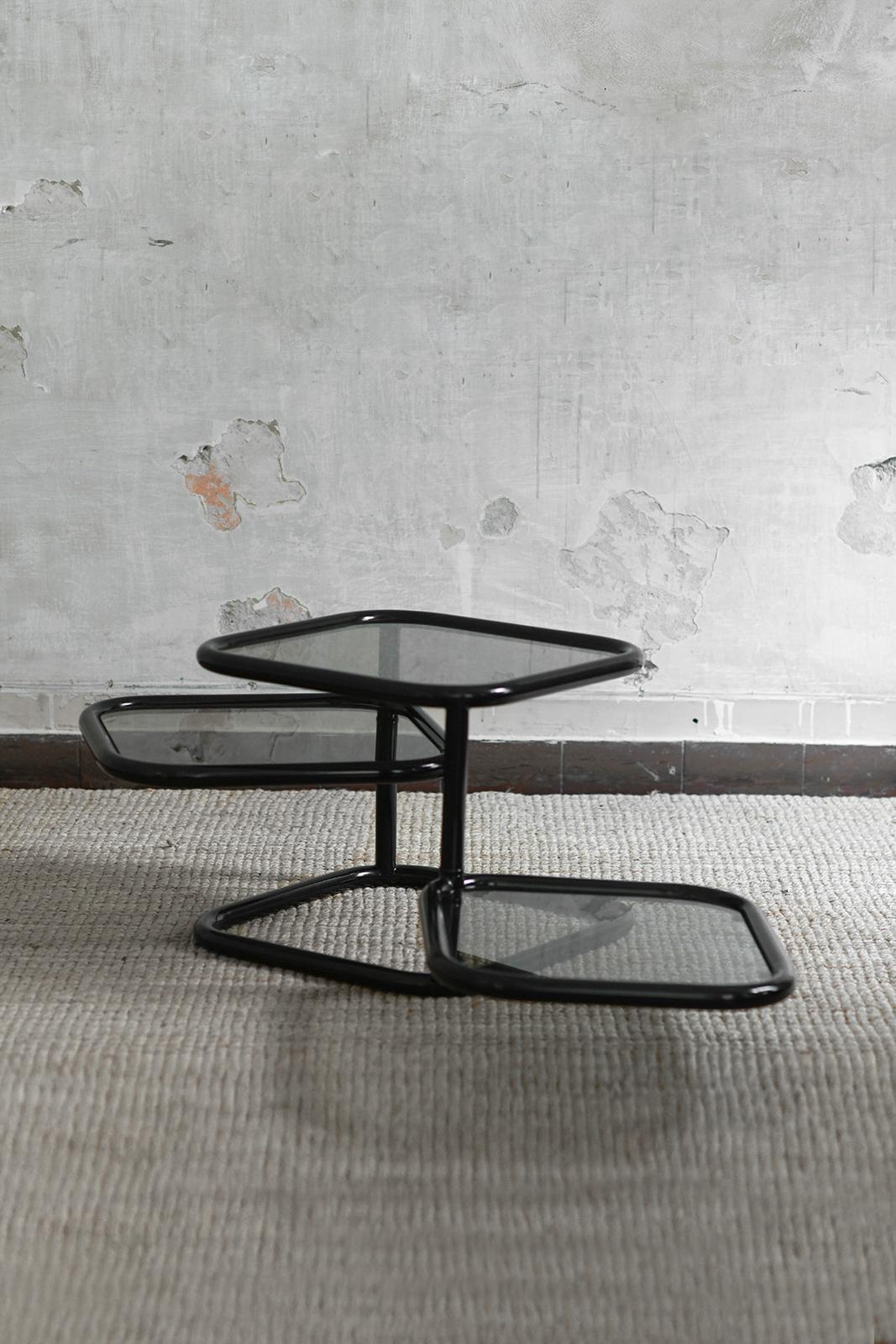 Late 20th Century Coffee table with adjustable tops, in the style of Milo Baughman, 1970s For Sale