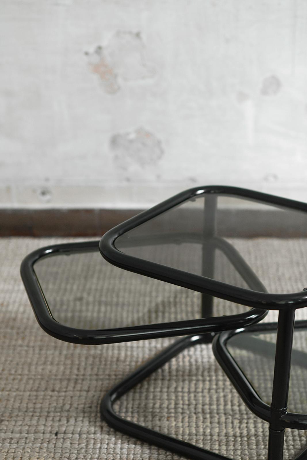 Coffee table with adjustable tops, in the style of Milo Baughman, 1970s For Sale 2