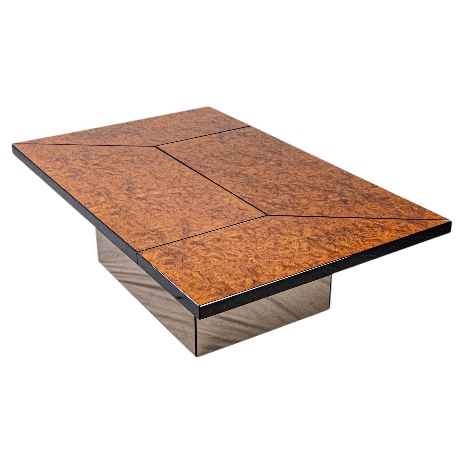 Table basse avec bar, par Paul Michel pour Roche Bobois, France, années 1980