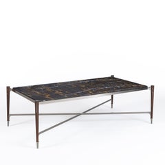 Coffee Table with Black and Gold Marble