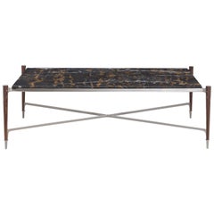 Coffee Table with Black and Gold Marble