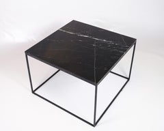 Coffee Table With Black Marble Top & Metal Frame
