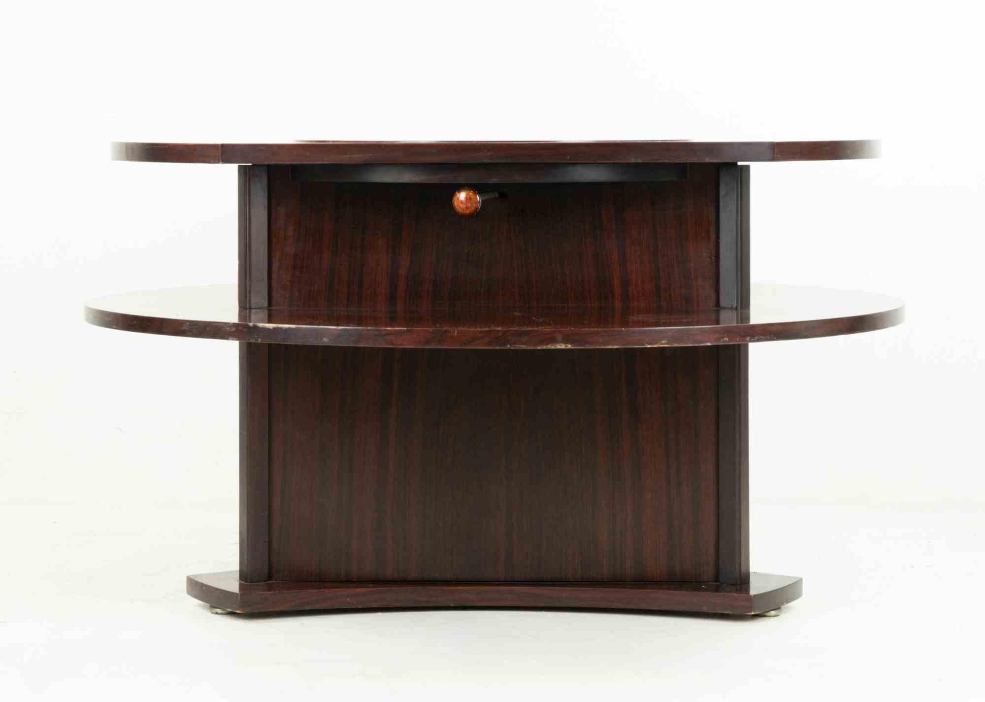 italien Table basse avec rangement pour bouteilles, années 1960 en vente