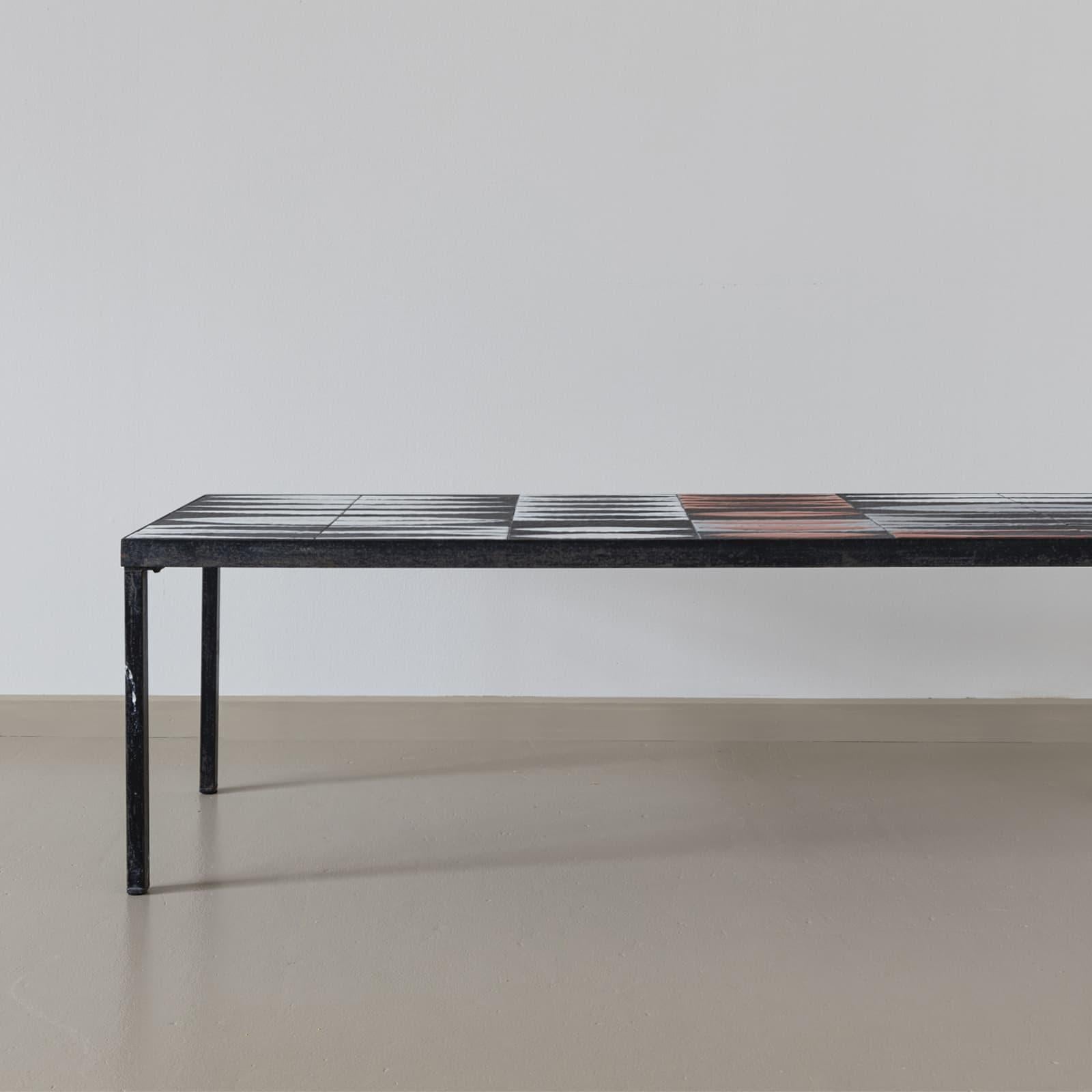 Mesa de centro con azulejos de Roger Capron (1922-2006), Francia, Años 60 Francés en venta