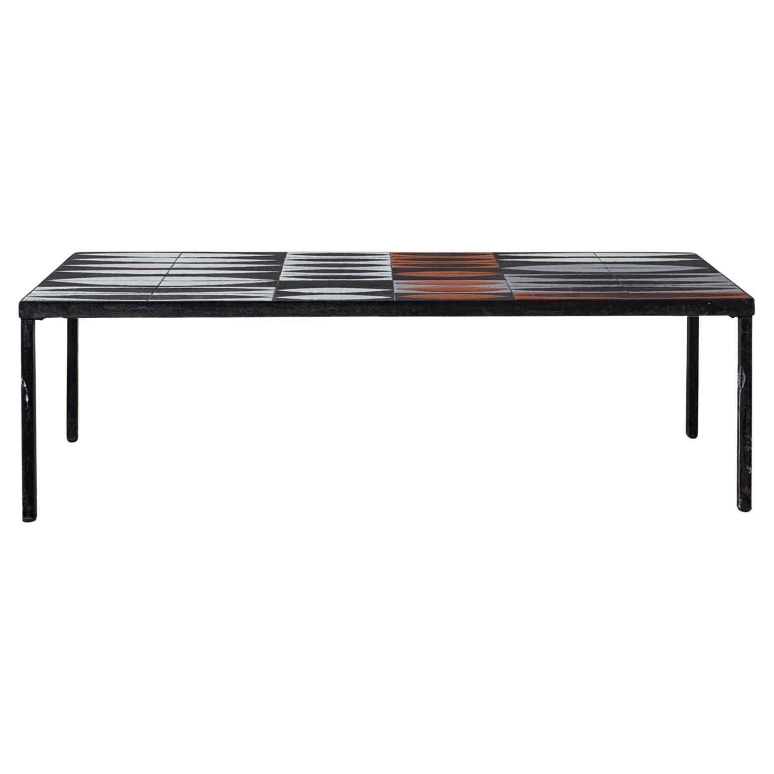 Coffee Table with Ceramic Tiles by Roger Capron (1922-2006), France, 1960s