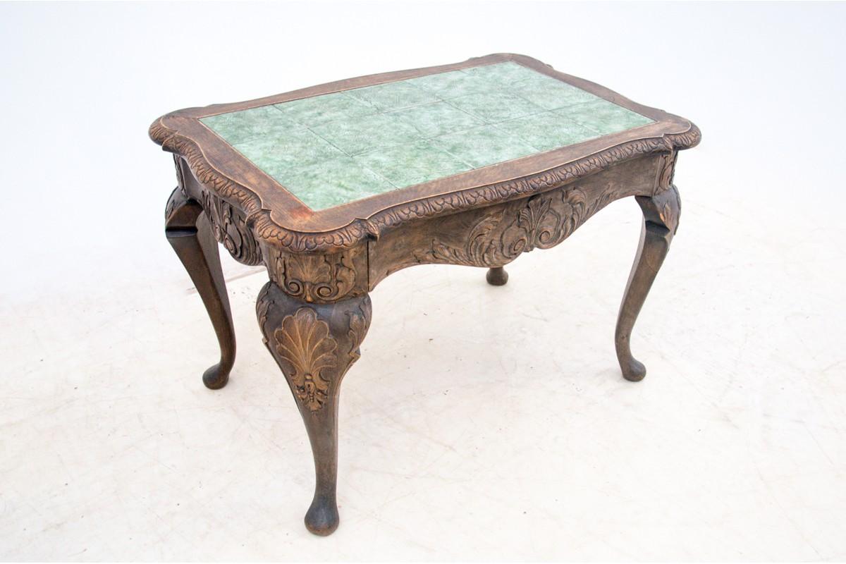 Swedish Coffee Table with Ceramic Top, Northern Europe, circa 1930 For Sale