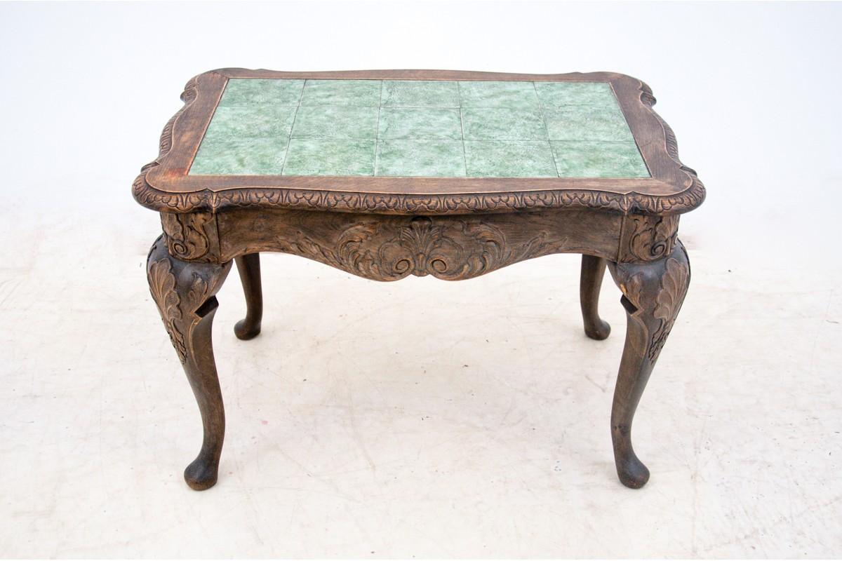 Coffee Table with Ceramic Top, Northern Europe, circa 1930 For Sale 4