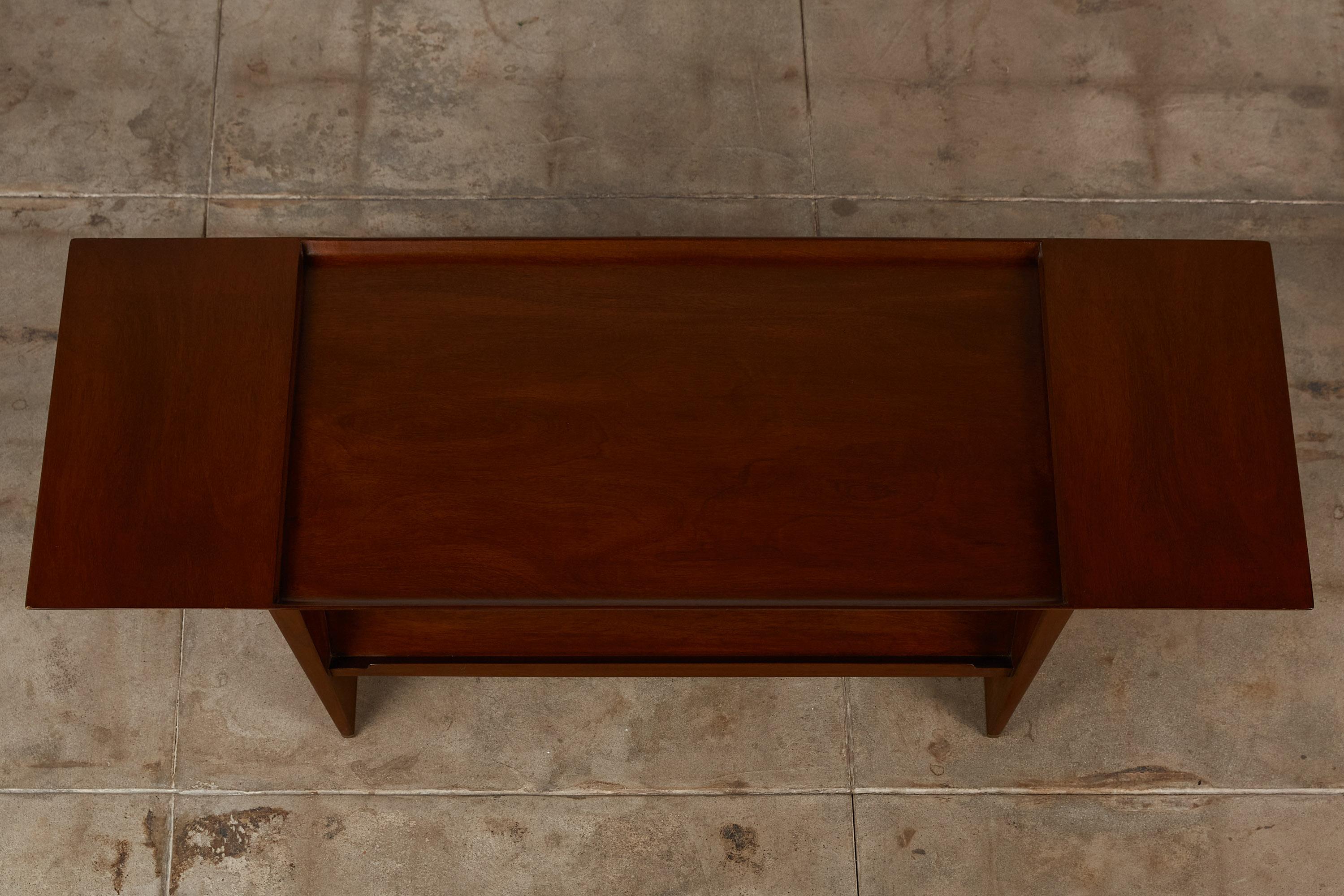 20th Century Coffee Table with Display Shelf by Edward Wormley for Dunbar