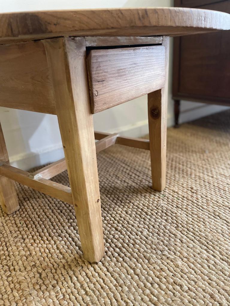 Pine Rustic Coffee Table with Drawer For Sale